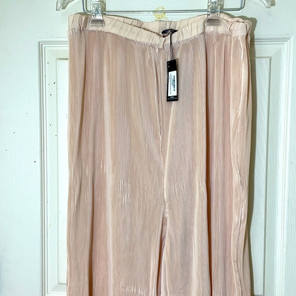 NWT Maternity High Rise Adjustable Waist Cream Crepes Trousers Size 8 - Picture 4 of 9